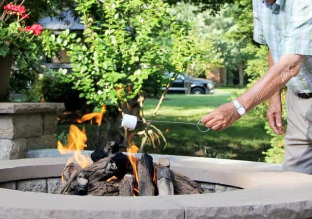 hardscape with fire pit