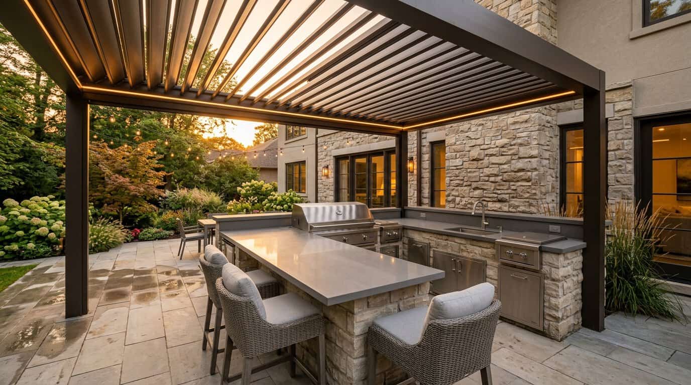 Integrated Shade Structures For Year-Round Comfort