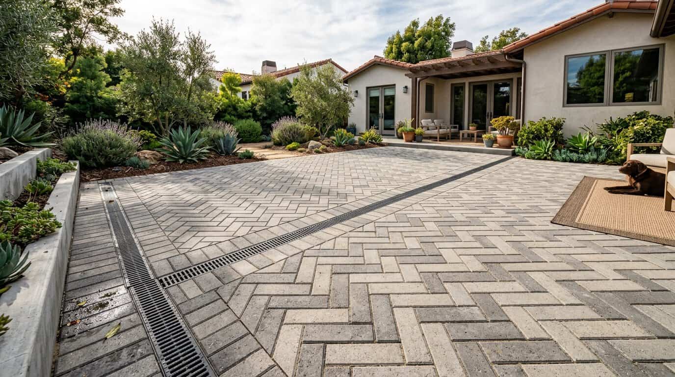 Pavers vs. Concrete for a Los Angeles Patio: What Homeowners Should Compare 2 Los Angeles Paver Patio Design And Drainage